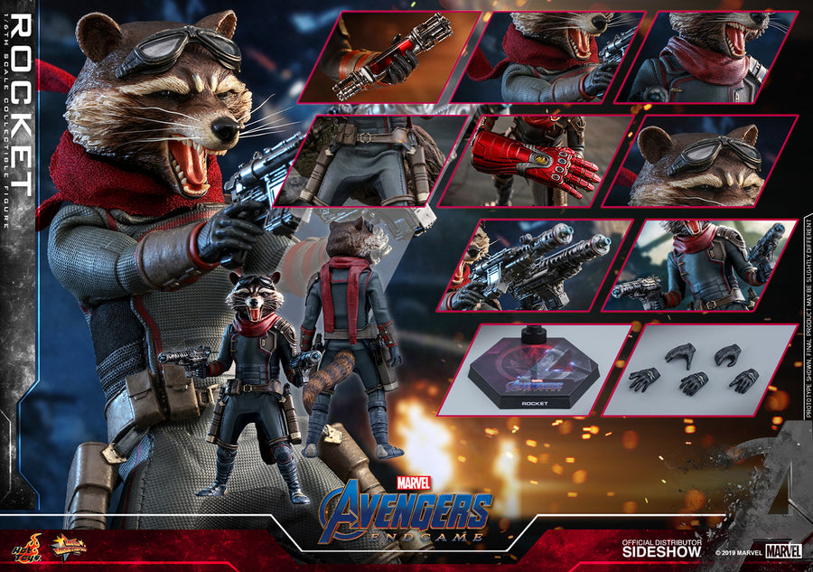 Marvel Hot Toys Avengers Endgame Rocket Raccoon 1:6 Scale Action Figure MMS548