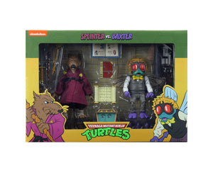 Teenage Mutant Ninja Turtles Neca Splinter & Baxter Stockman Action Figure 2-Pack