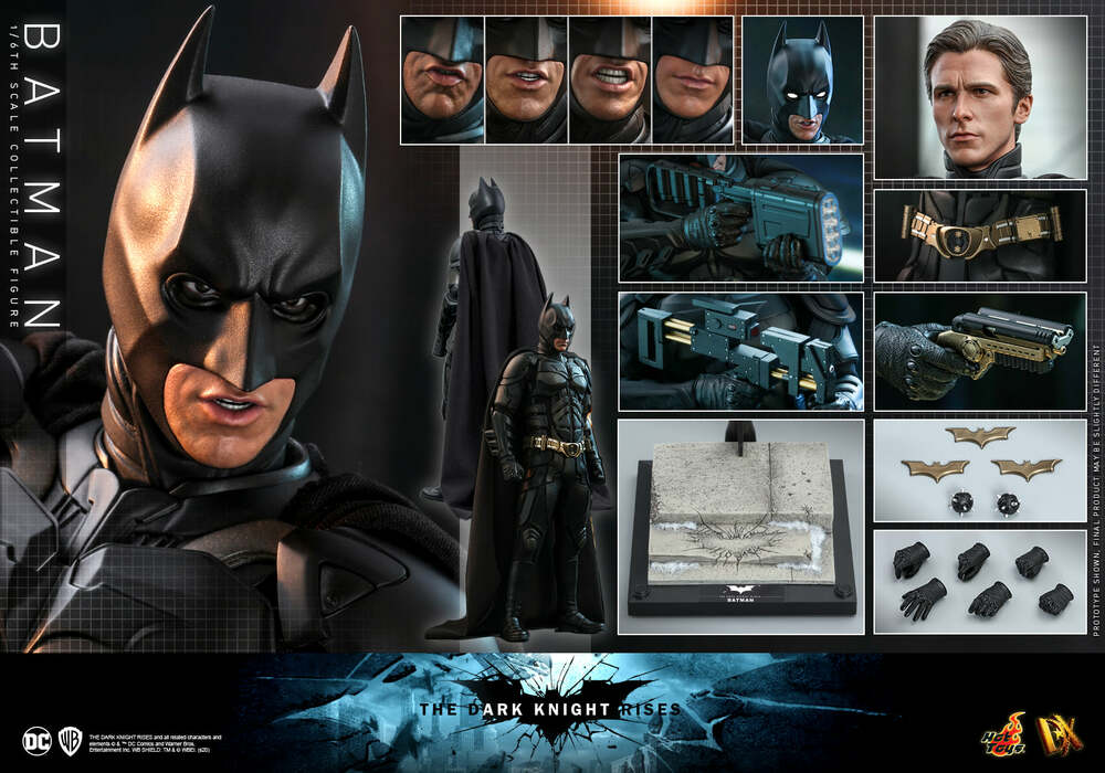 DC Hot Toys Dark Knight Rises Batman 1:6 Scale Action Figure DX19
