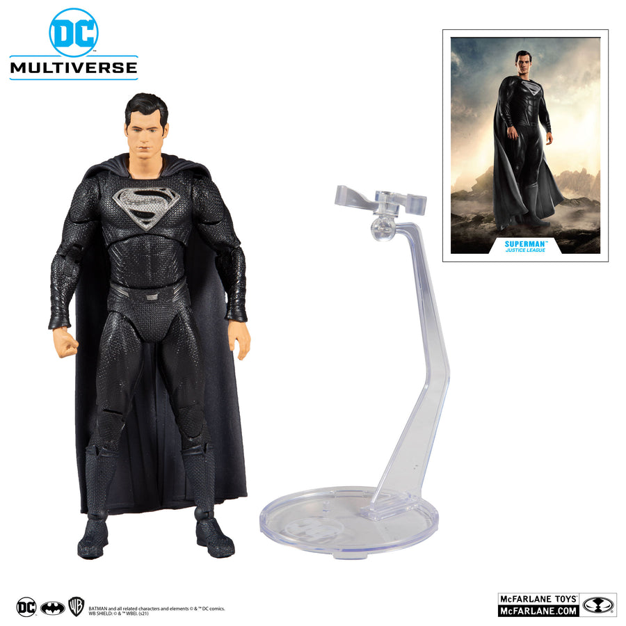 DC Multiverse McFarlane Justice League Zack Snyder Black Suit Superman Action Figure