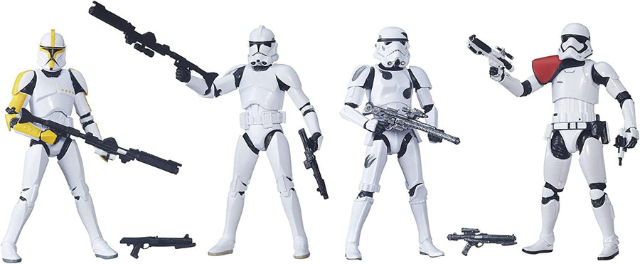 Star Wars Black Series Exclusive Clone Trooper Stormtrooper Action Figure 4-Pack