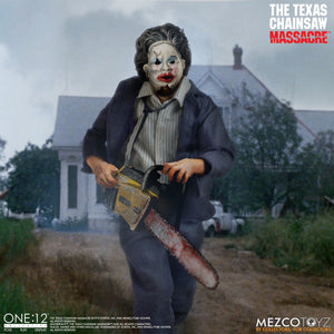 Texas Chainsaw Massacre Mezco Leatherface 1974 Action Figure One:12 Scale Action Figure Coming Soon
