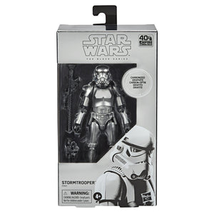 Star Wars Black Series 40th Anniversary Empire Strikes Back Exclusive Carbonized Stormtrooper Action Figure