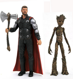 Marvel Diamond Select Infinity War Thor & Groot Action Figure