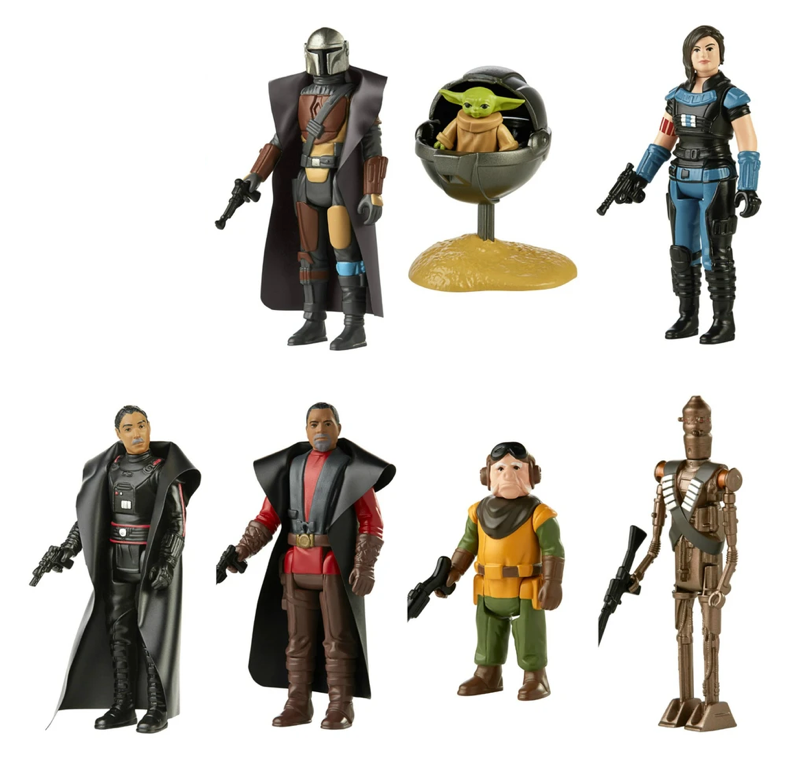 Star Wars The Retro Collection The Mandalorian Wave 1 Action Figure Set Of 7