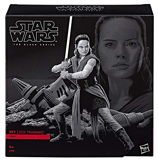 Star Wars Black Series Exclusive Rey Jedi Training Crait Takara Tomy Box Set Action Figure