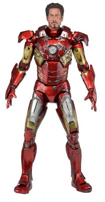 Marvel Neca Iron Man Battle Damaged 1:4 Scale Action Figure