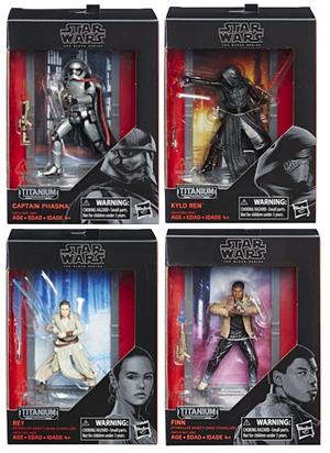 Star Wars Titanium Series 40th Anniversary Wave 2 Set of Four Action Figure