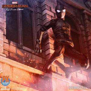 Marvel Mezco Far From Home Spider-Man Stealth Suit PX Exclusive One:12 Scale Action Figure