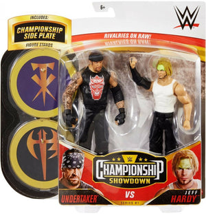 WWE Wrestling Basic Championship Showdown Series #1 Undertaker v Jeff Hardy Action Figure 2 Pack