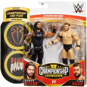WWE Wrestling Basic Championship Showdown Series #1 Roman Reigns v Finn Balor Action Figure 2 Pack