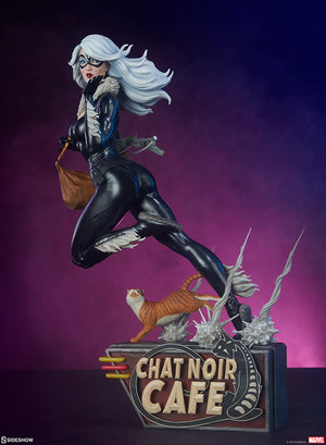 Marvel Sideshow Collectibles Spider-Man Black Cat Cafe Noir Artist Statue