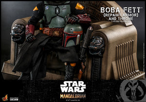 Star Wars Hot Toys Mandalorian Boba Fett Repaint Armor & Throne 1:6 Scale Action Figure TMS056 Pre-Order