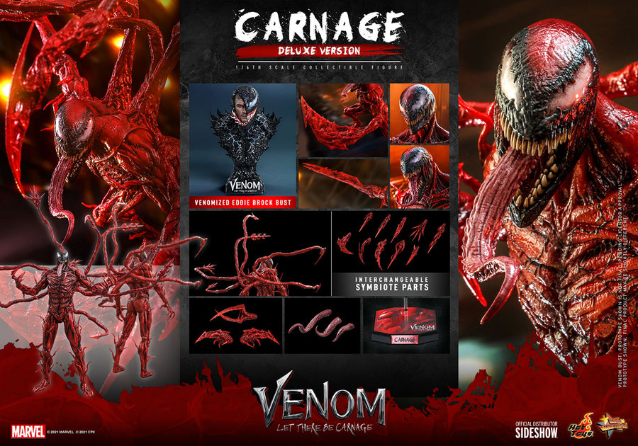 Marvel Hot Toys Venom 2 Carnage Deluxe 1:6 Scale Action Figure MMS620 Pre-Order