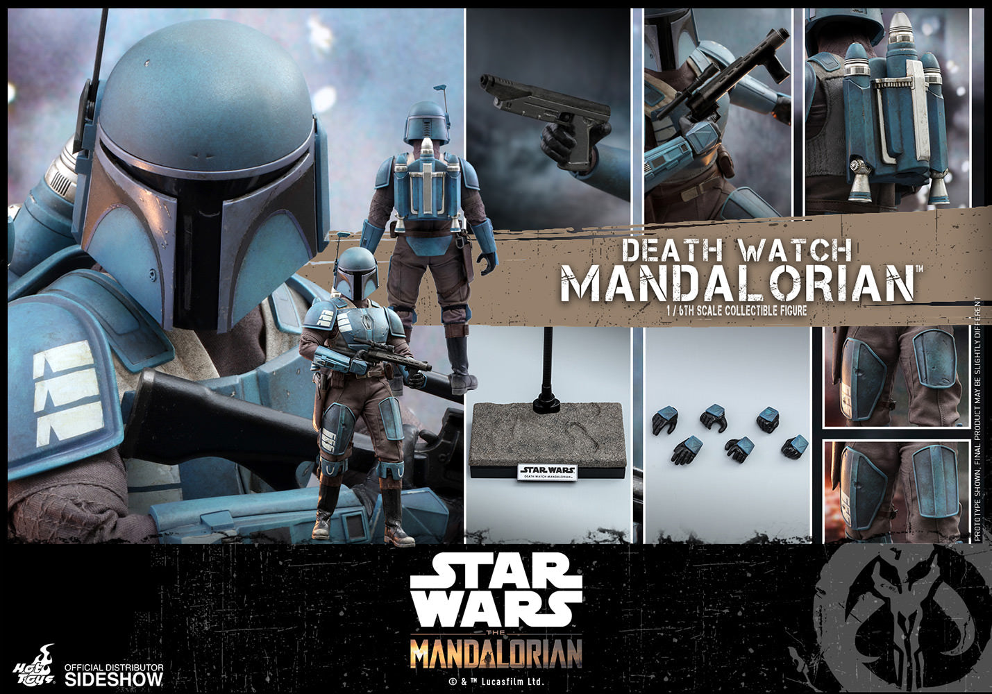 Star Wars Hot Toys Death Watch Mandalorian 1:6 Scale Action Figure TMS026