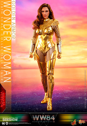 DC Hot Toys Deluxe Wonder Woman 84 Golden Armor 1:6 Scale Action Figure MMS578