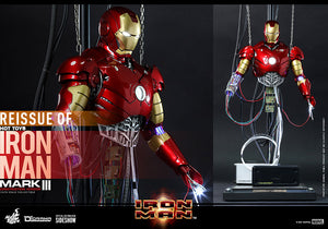 Marvel Hot Toys Iron Man Mark III Construction Version Reissue 1:6 Scale Action Figure DS003 Pre-Order