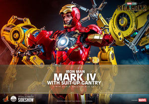 Marvel Hot Toys Iron Man 3 Mark IV Deluxe w/ Suit Up Gantry 1:4 Scale Action Figure QS021 Pre-Order