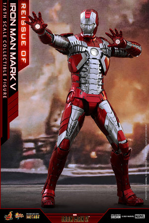 Marvel Hot Toys Iron Man 2 Mark V Reissue 1:6 Scale Action Figure MMS400D18 Pre-Order