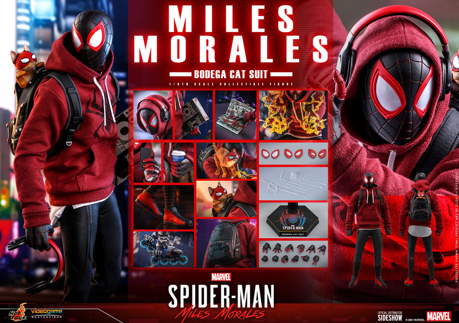 Marvel Hot Toys Spider-Man Miles Morales Bodega Cat Suit 1:6 Scale Action Figure VGM50