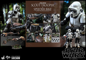 Star Wars Hot Toys Return Of The Jedi Scout Trooper & Speeder Bike 1:6 Scale Action Figure MMS612