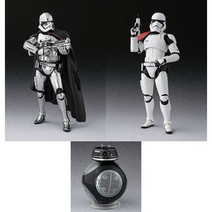 Star Wars Bandai SH Figuarts Exclsuve Last Jedi Captain Phasma & First Order Stormtrooper & BB-9E Action Figure Set Sealed