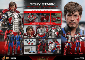 Marvel Hot Toys Iron Man 2 Mark V Tony Stark Deluxe Suit Up 1:6 Scale Action Figure MMS600 Pre-Order