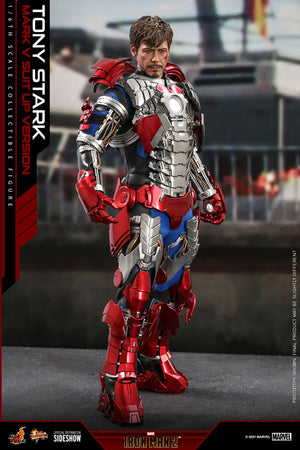 Marvel Hot Toys Iron Man 2 Mark V Tony Stark Suit Up 1:6 Scale Action Figure MMS599 Pre-Order