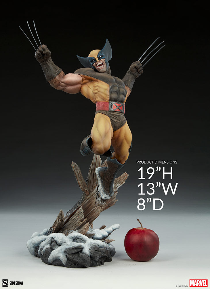 Marvel Sideshow Collectibles X-Men Wolverine Brown Suit Premium Format 1:4 Scale Statue