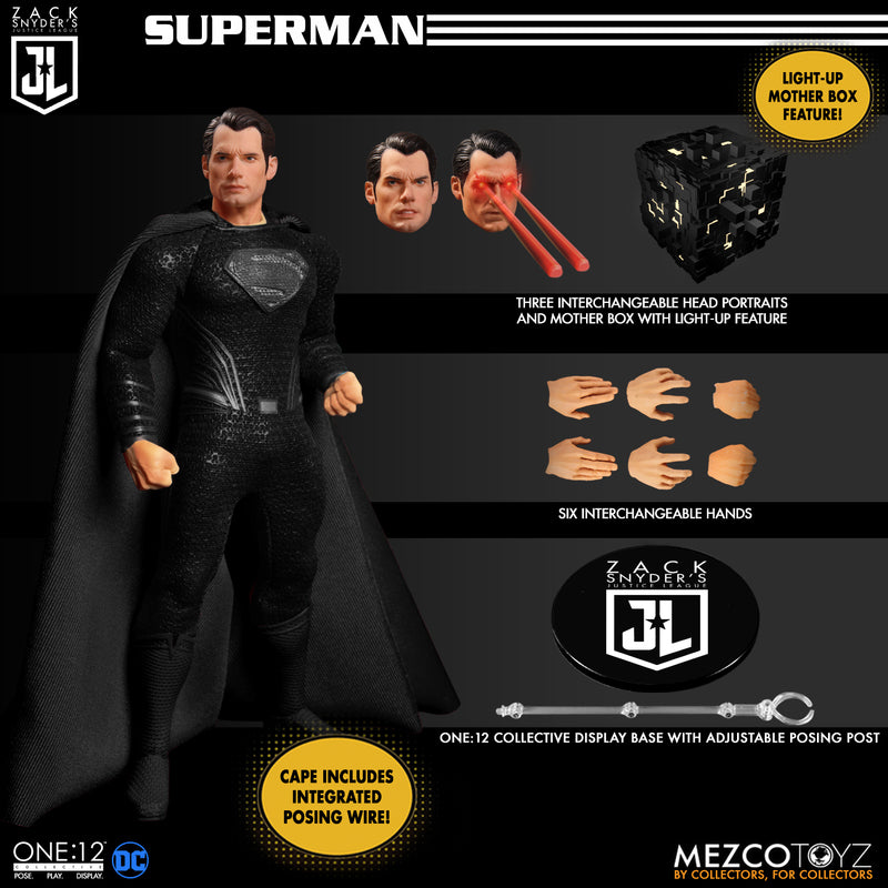 DC Mezco Deluxe Steel Box Justice League Batman Superman & Flash One:12 Scale Action Figure Coming Soon